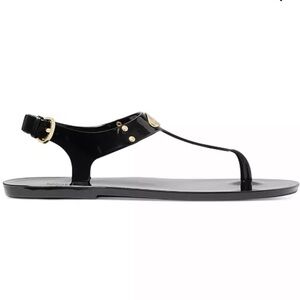 Michael Kors MK Plate Jelly Sandals in Black size 7